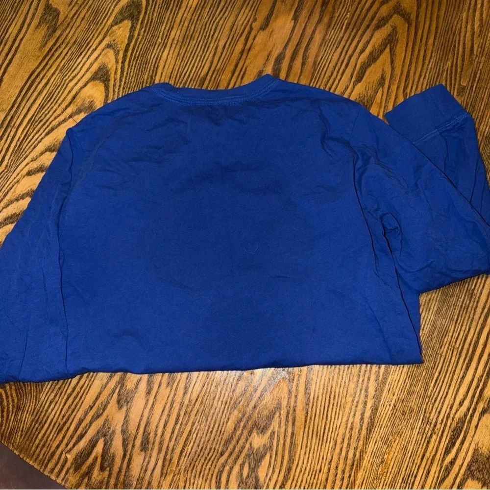 Ralph Lauren Kids Long Sleeve Shirt with Polo Bear in Blue and Yellow